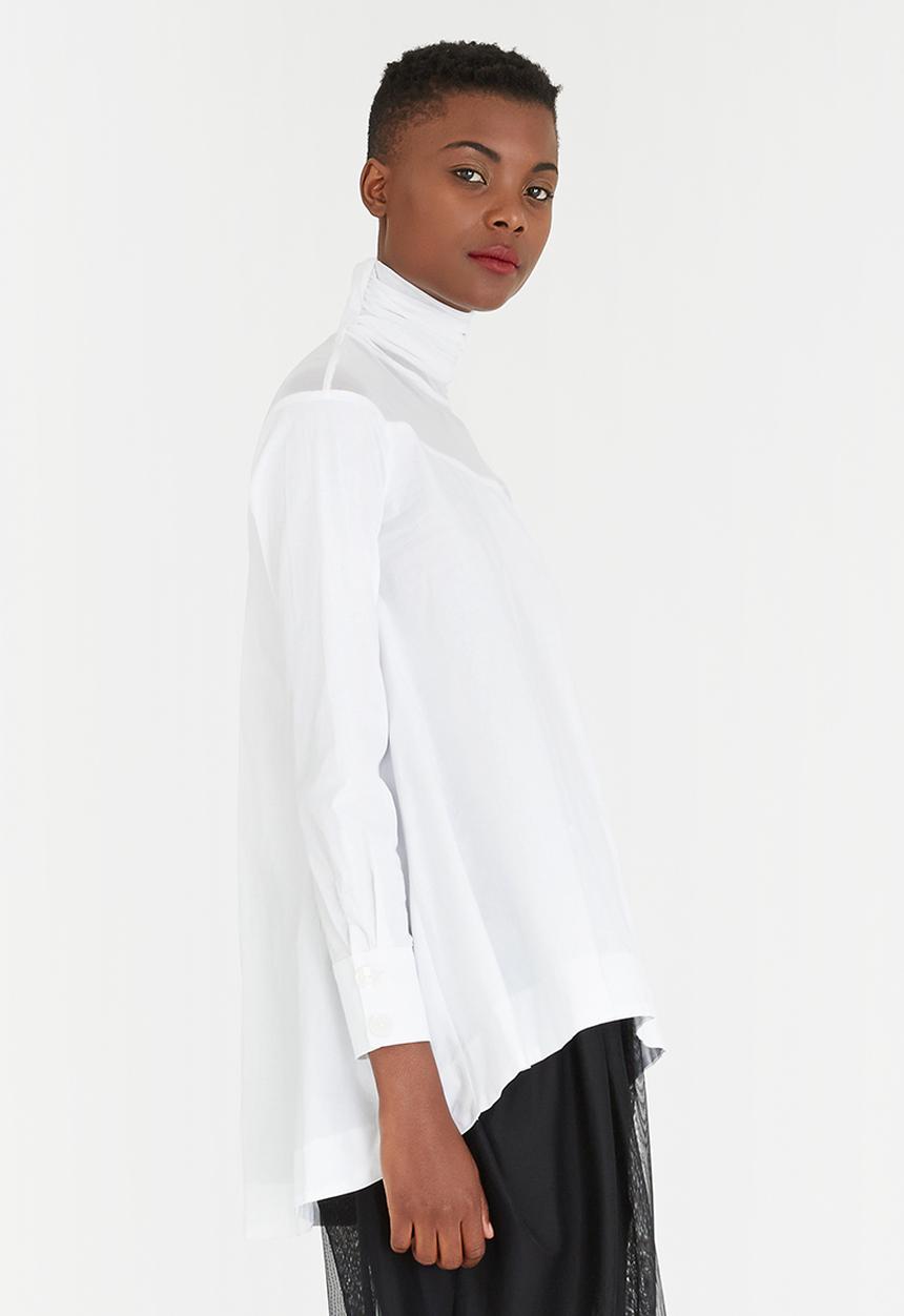 Leigh Schubert - Edwin Trapeze Shirt White