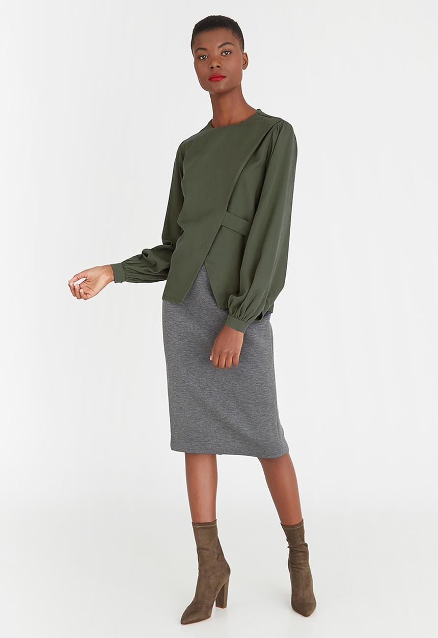 DAVID by David Tlale - Stealth Blouse Khaki Green