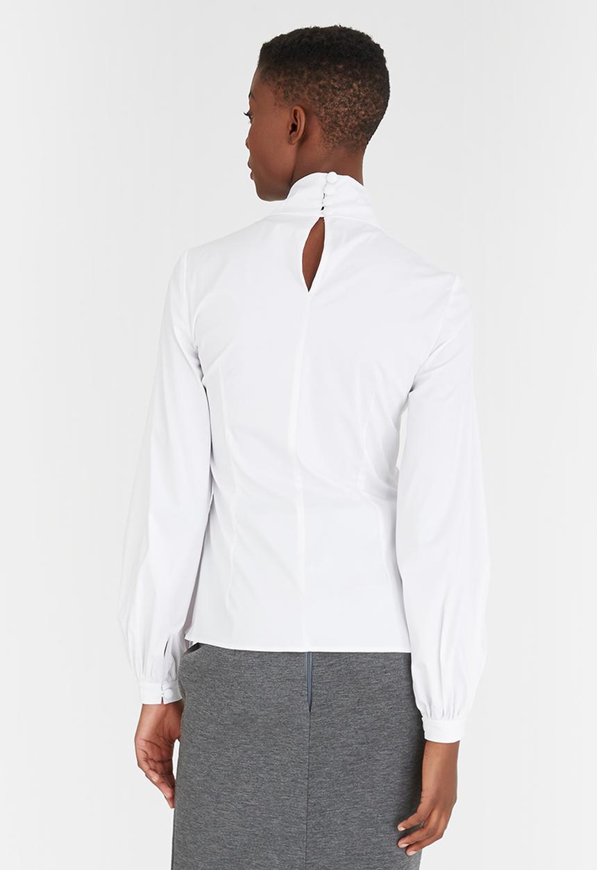 DAVID by David Tlale - Roslyn Bow Blouse White