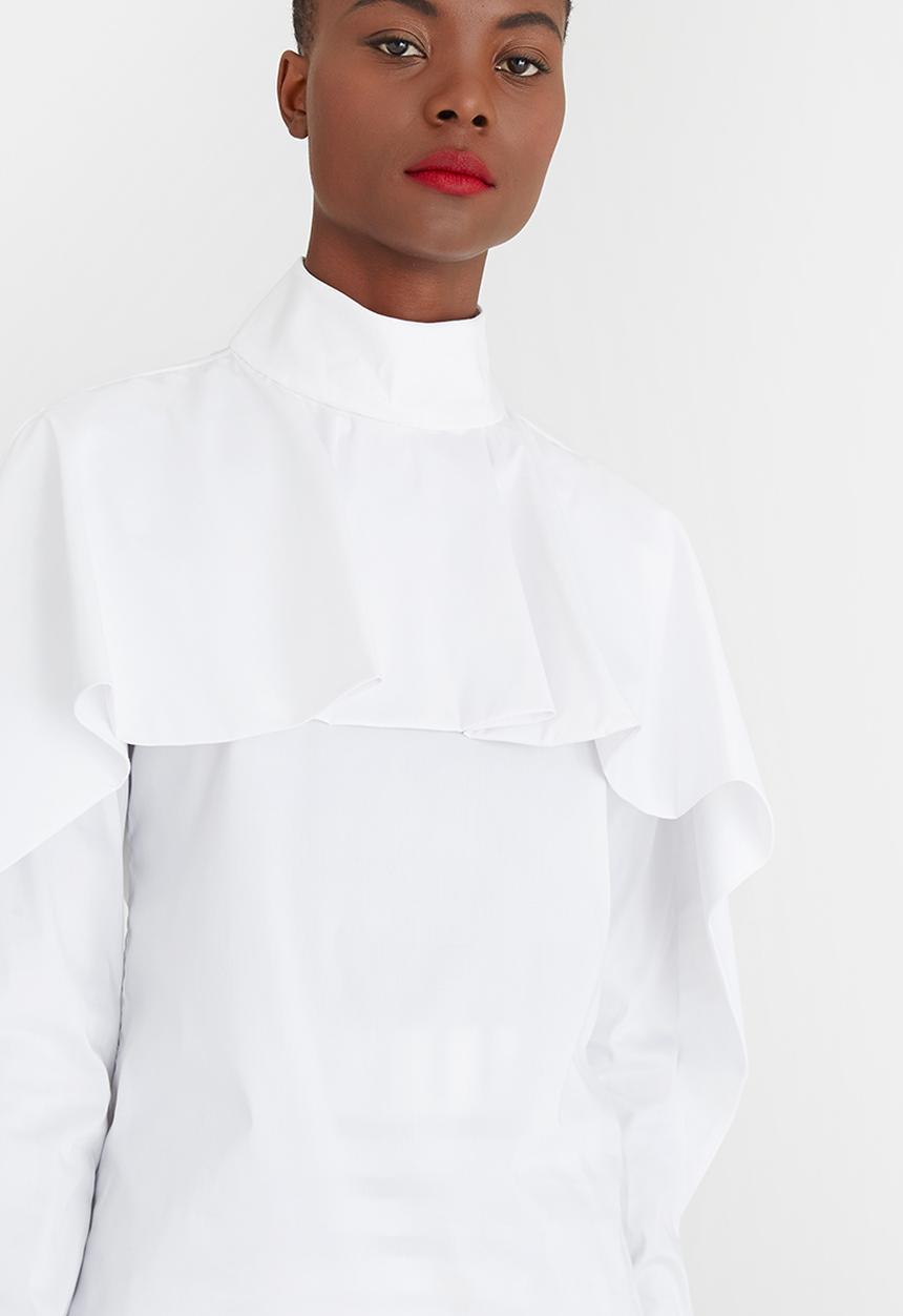 DAVID by David Tlale - Missionary Blouse White