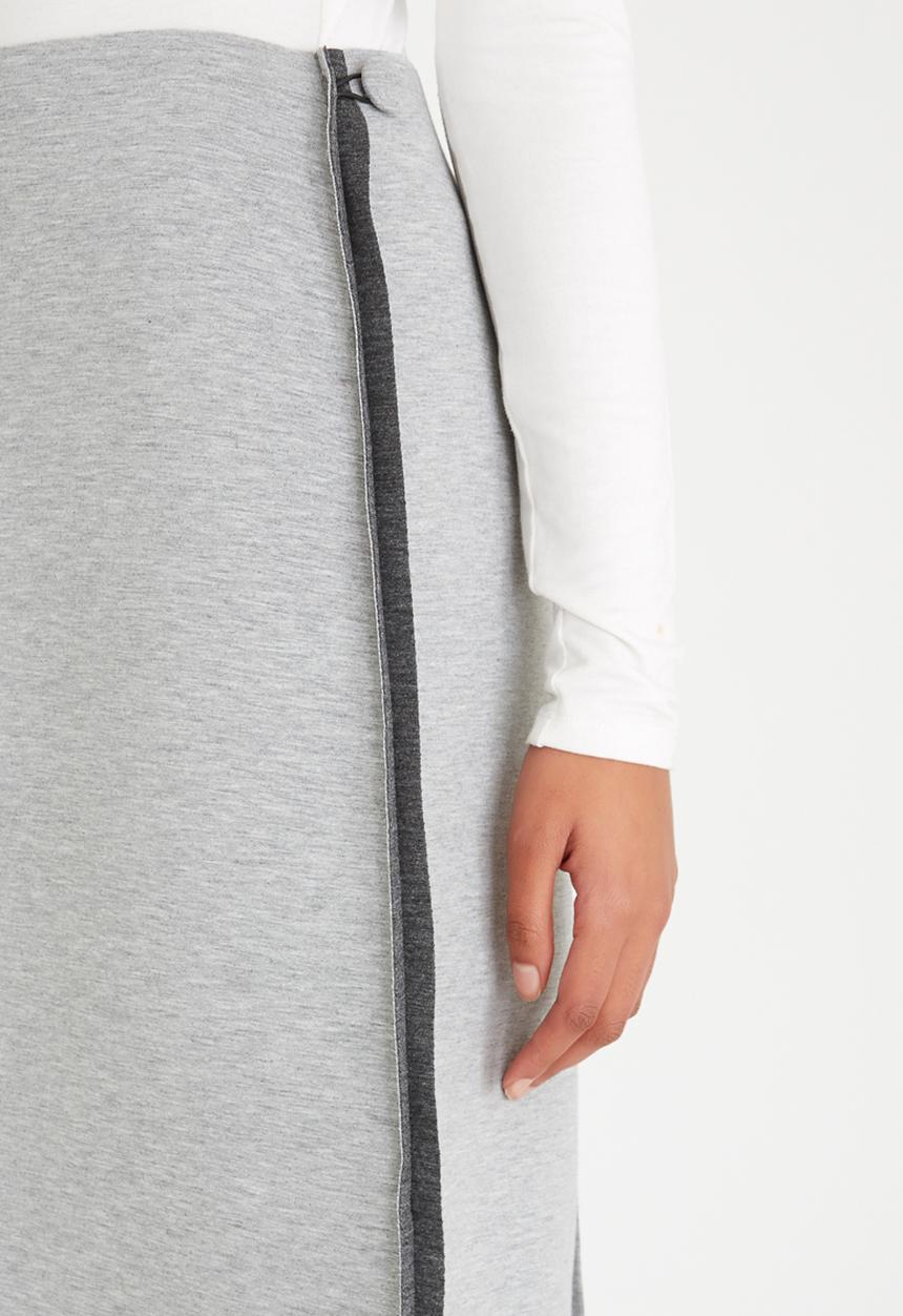 COLLEEN EITZEN - Two-tone A-line Skirt Grey