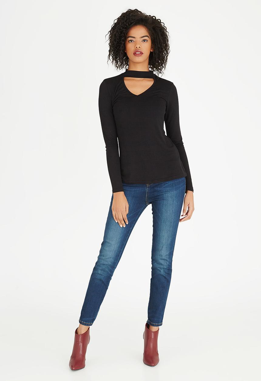 edit - Choker Top Black