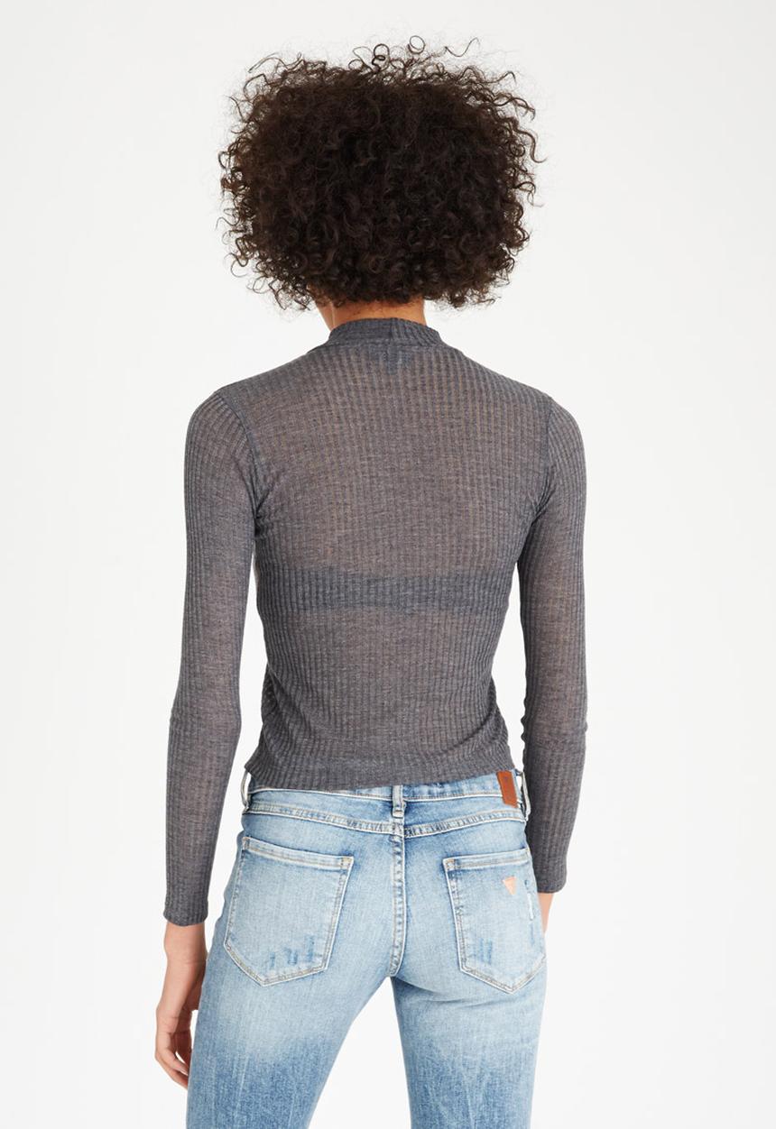 c(inch) - Turtle Neck Top Grey