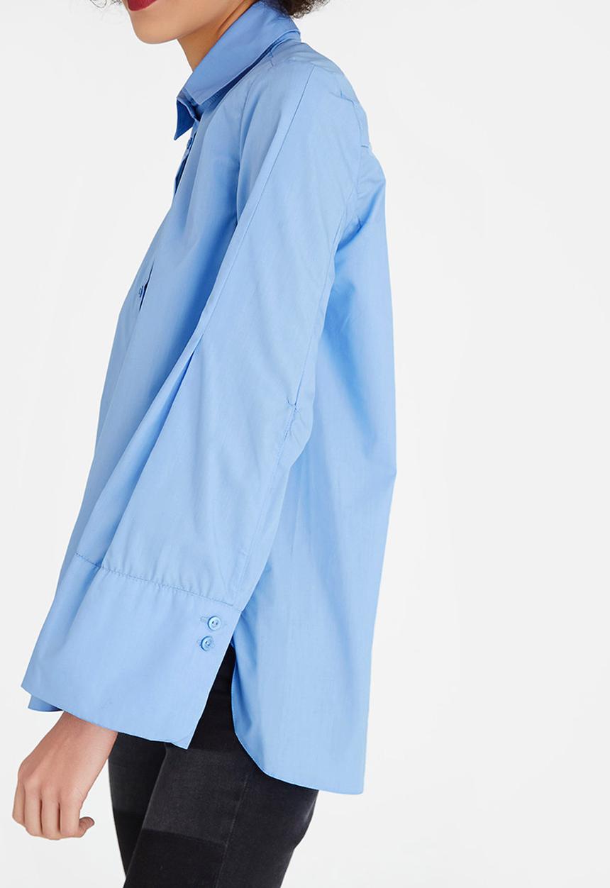 STYLE REPUBLIC - Oversized Sleeve Shirt Pale Blue