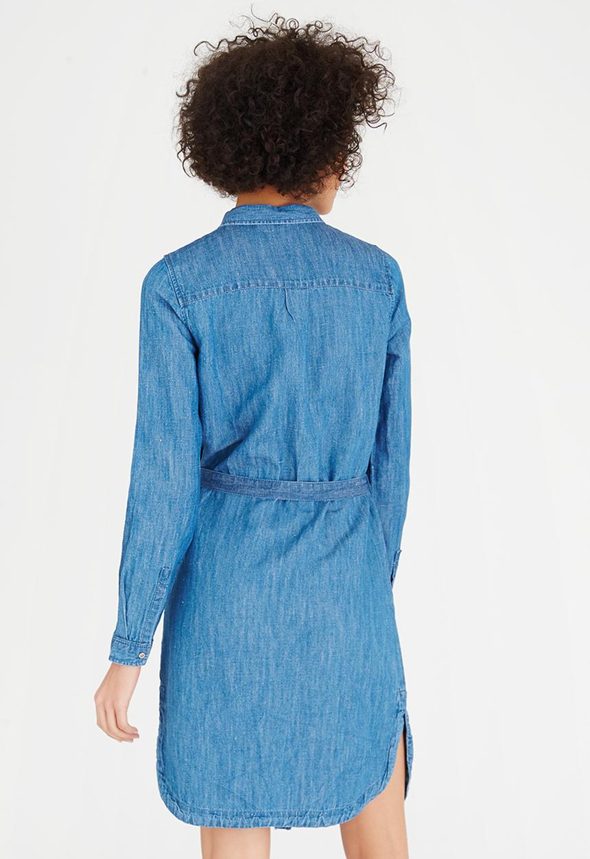 ONLY - Brook Longer Length Denim Shirt Blue