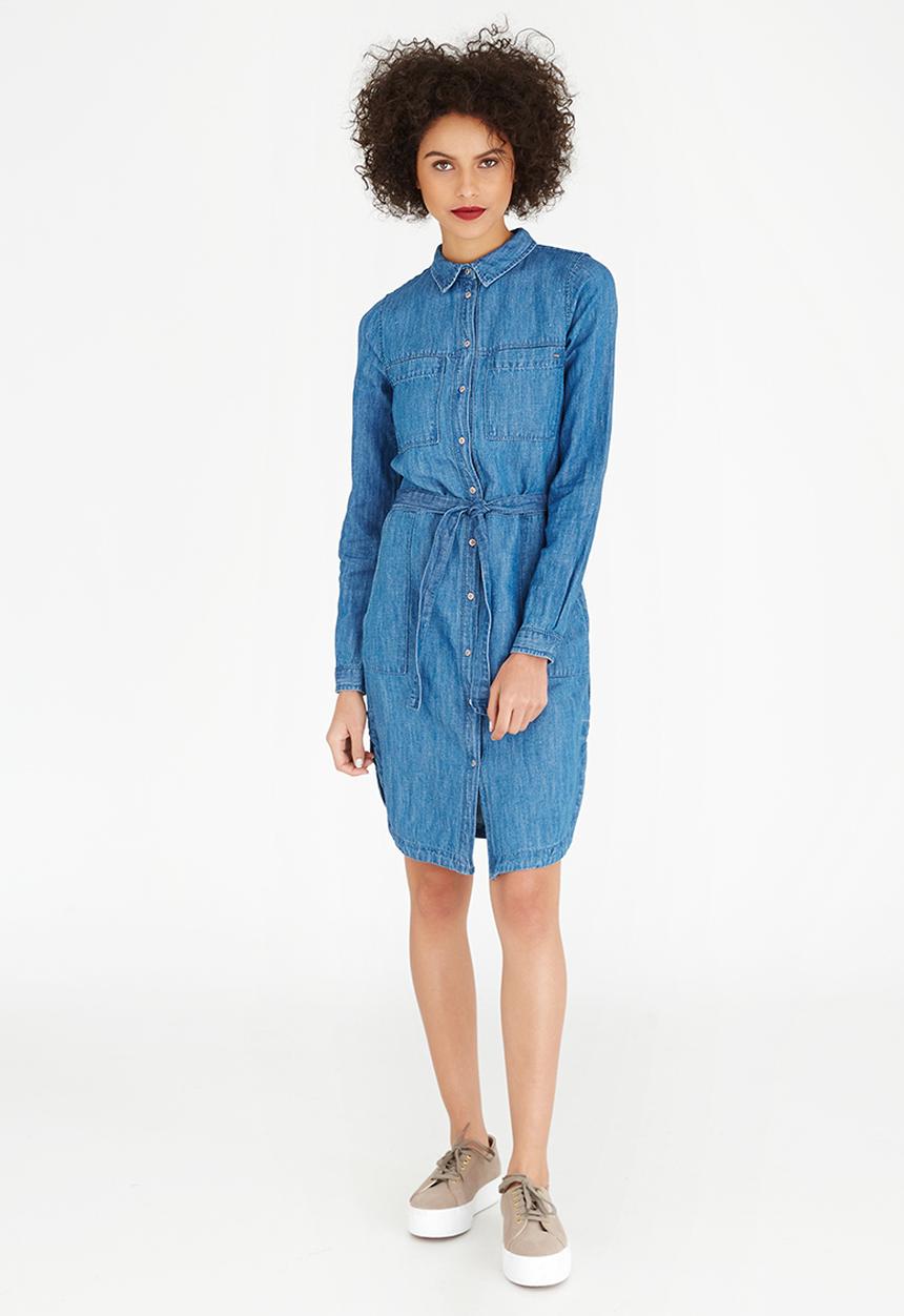 ONLY - Brook Longer Length Denim Shirt Blue