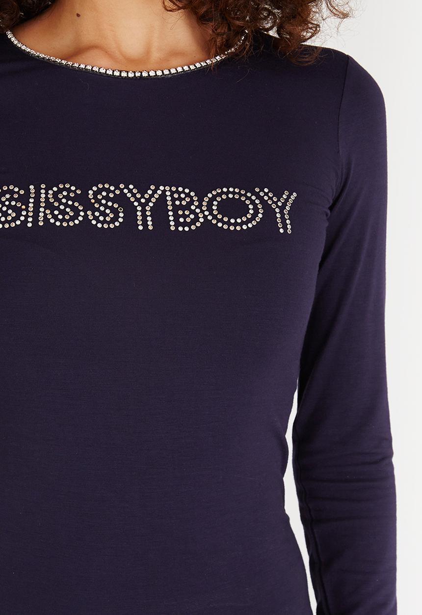 SISSY BOY - Erica Tee with Neck Trim Navy
