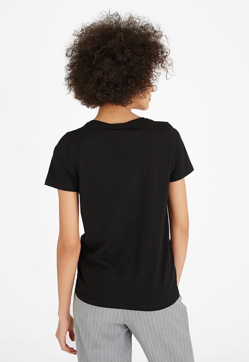 Vero Moda - Army Badge Short Sleeve T-shirt Black