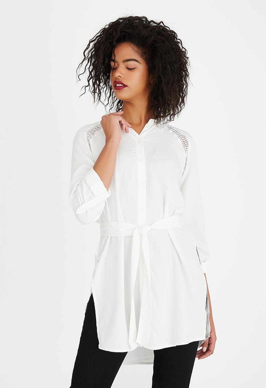 Vero Moda - Blossom Long Sleeve Shirt White