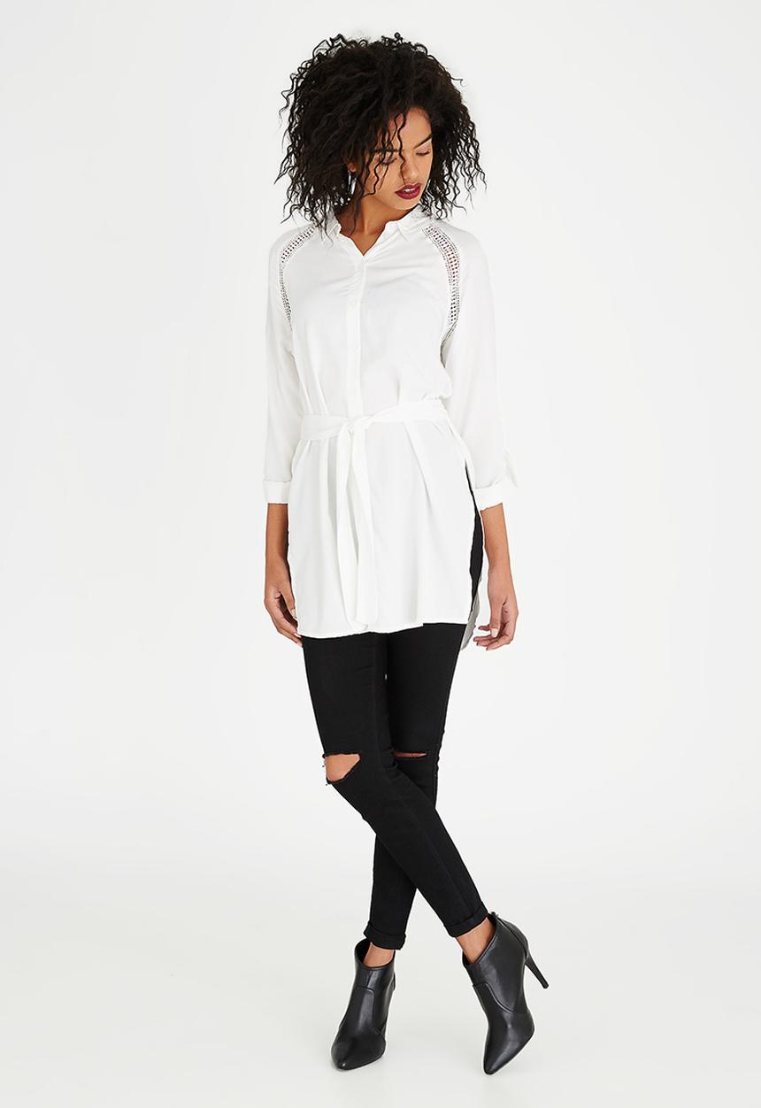Vero Moda - Blossom Long Sleeve Shirt White