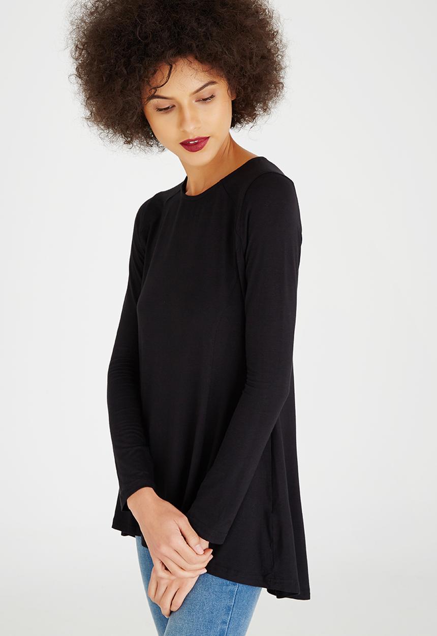 c(inch) - High Low Top Black