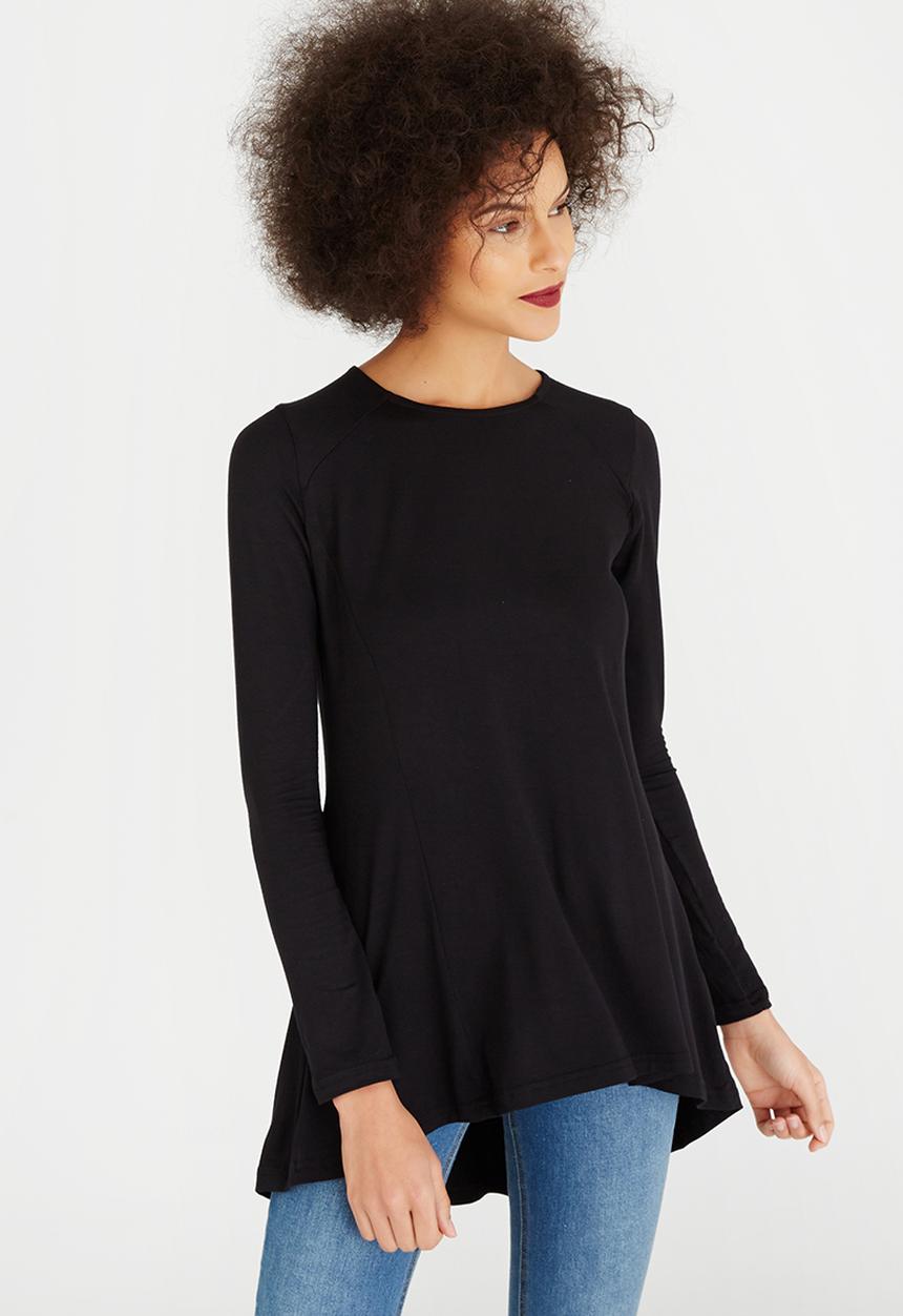 c(inch) - High Low Top Black