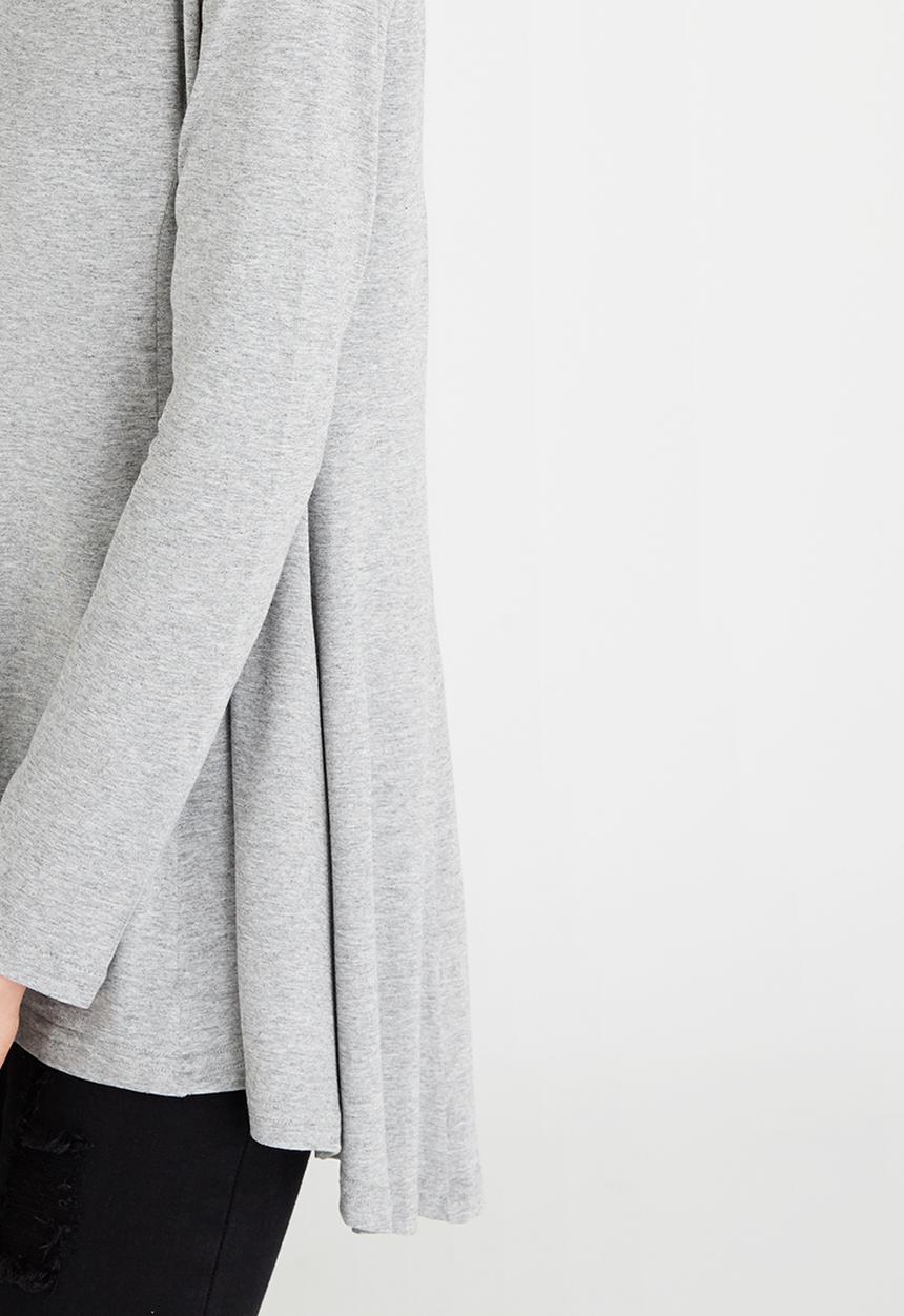 c(inch) - High Low Top Grey Melange