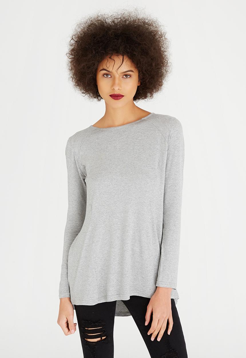 c(inch) - High Low Top Grey Melange