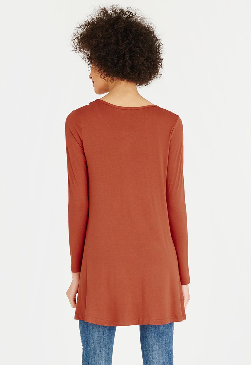 edit - Swing Tunic with Side Pockets Rust