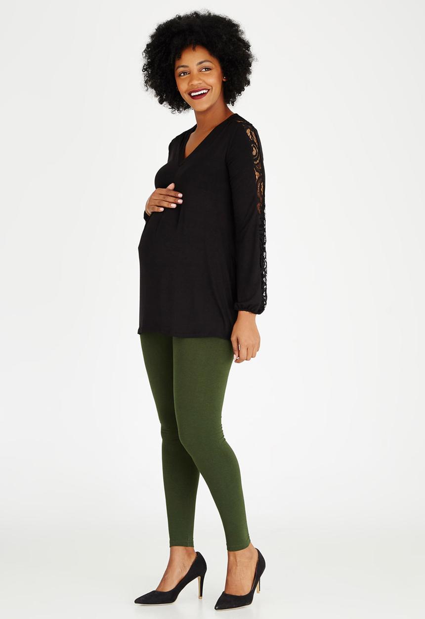 edit Maternity - Inverted Pleat Tunic Black