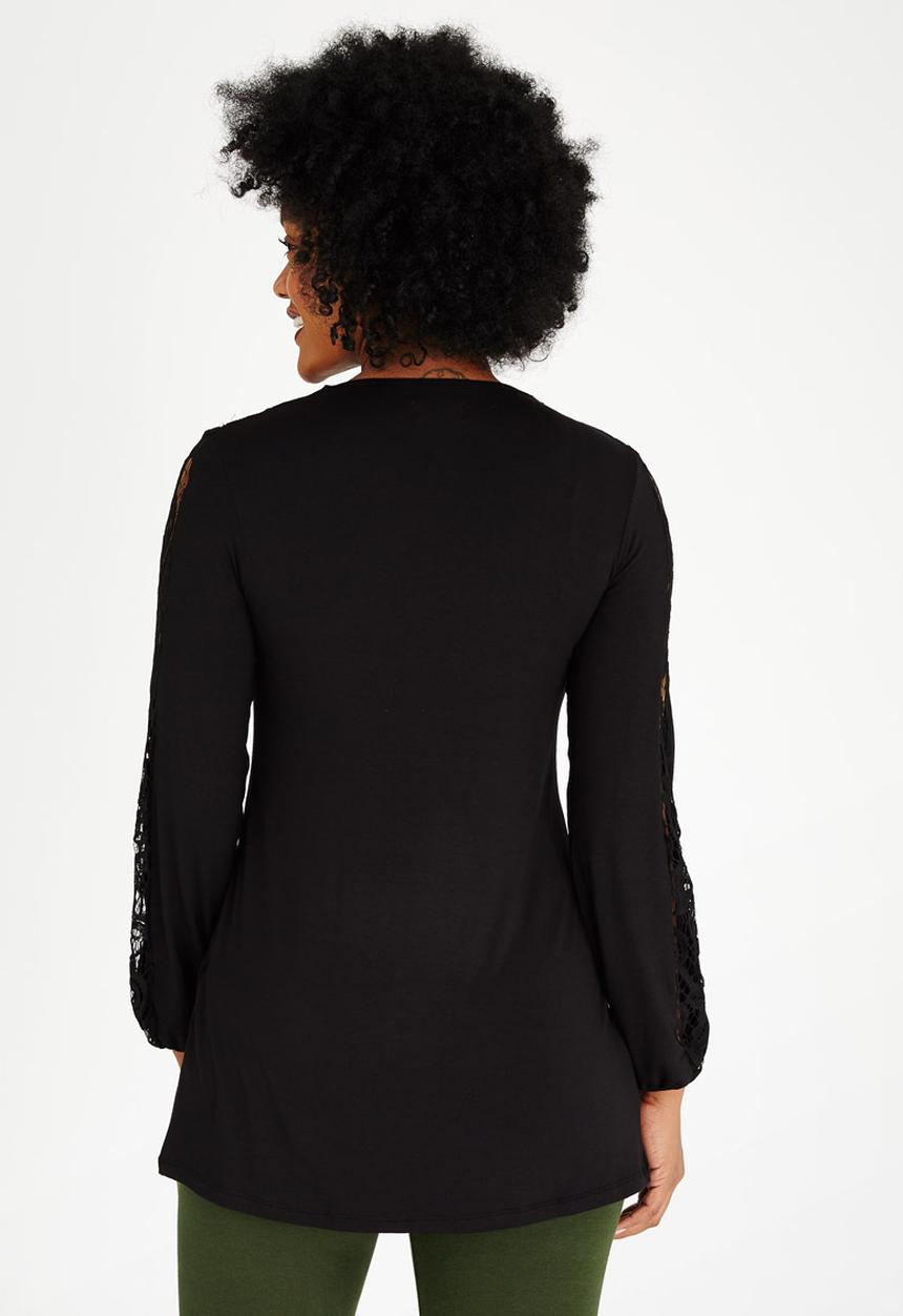 edit Maternity - Inverted Pleat Tunic Black