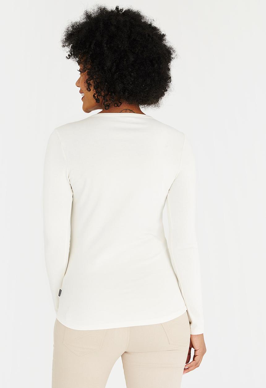 Cherry Melon - Long Sleeve Henley Top Cream