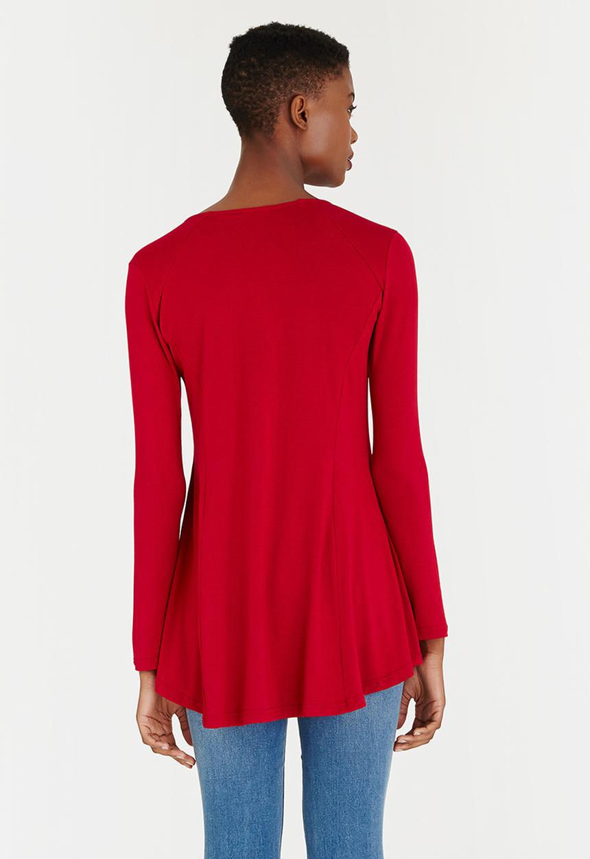 c(inch) - High Low Top Dark Red
