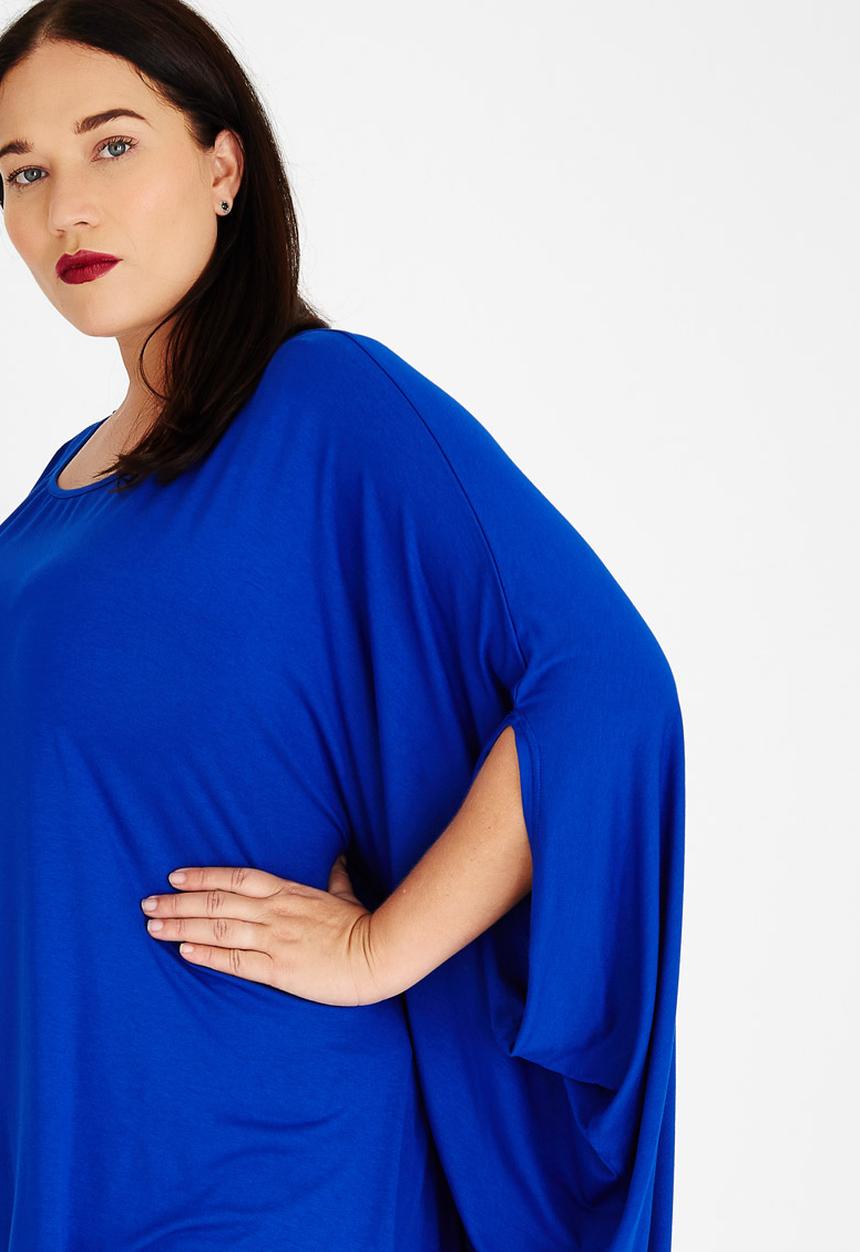 STYLE REPUBLIC PLUS - Volume Hanky Hem Tunic Blue