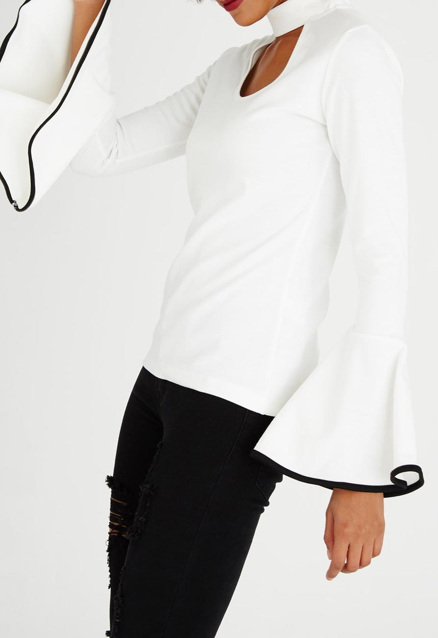 STYLE REPUBLIC - Bell Sleeve Top White