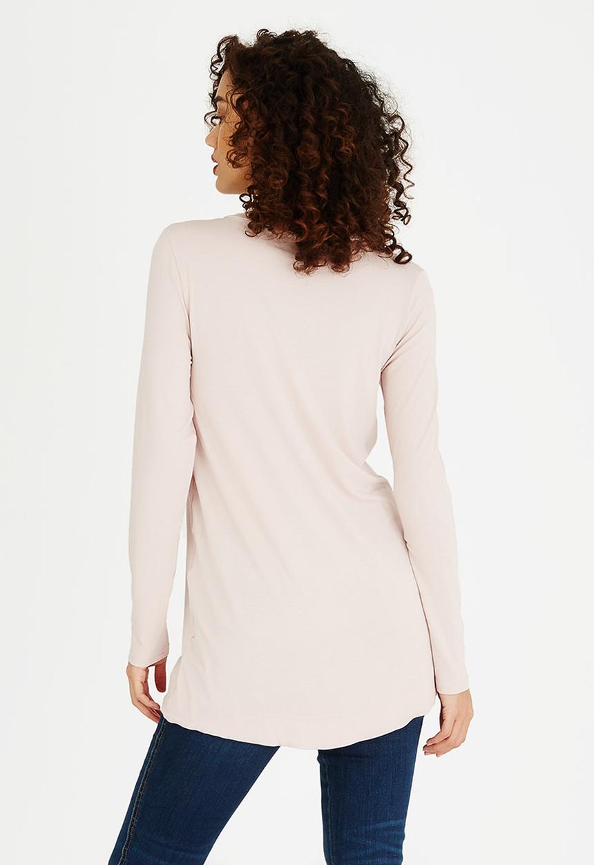 edit - V-neck Tunic Pale Pink