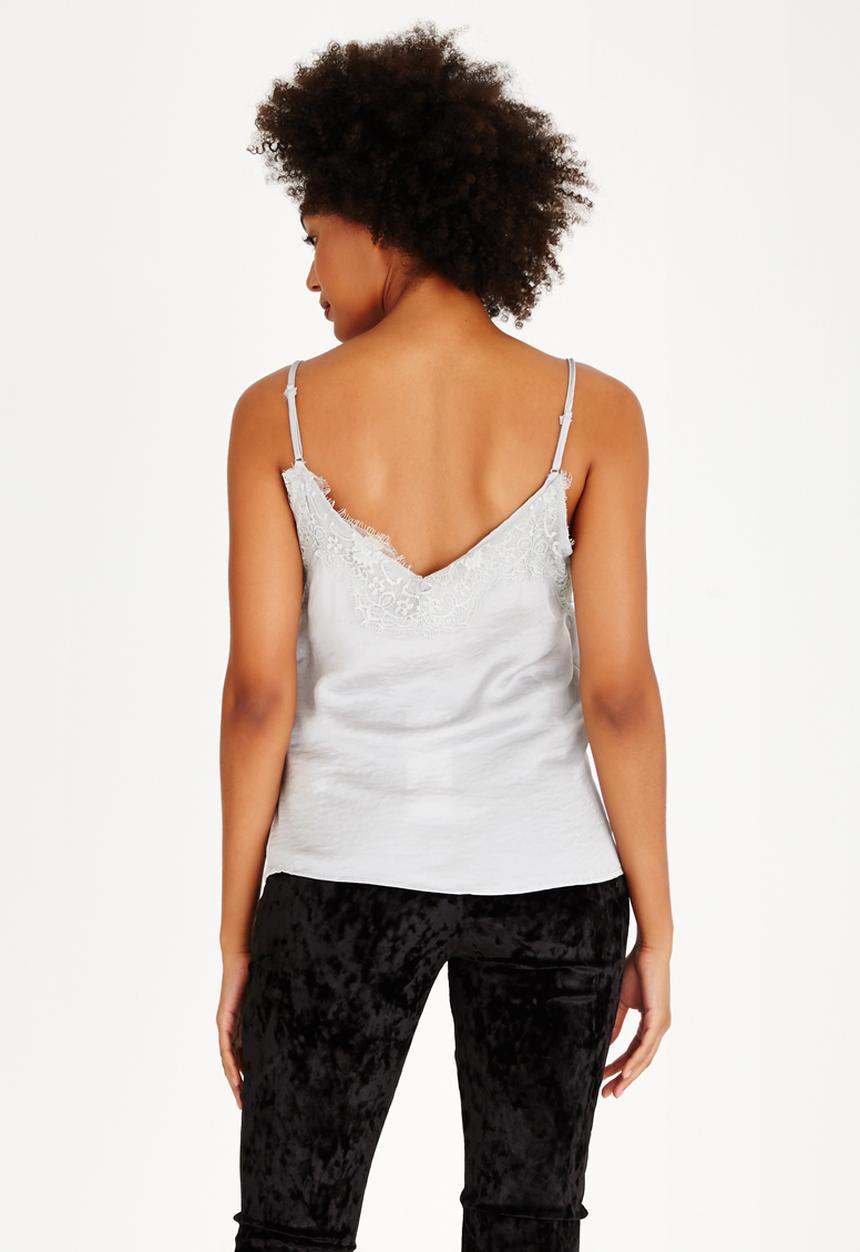 ONLY - Ella Lace Detail Cami Silver