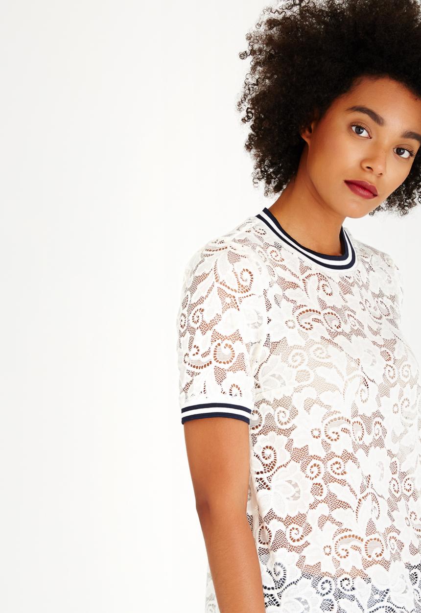 ONLY - Gwen Short Sleeve Top  White