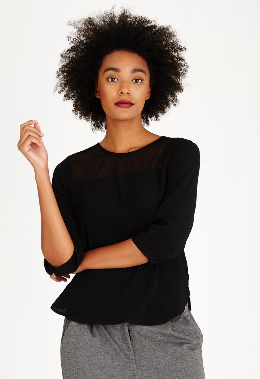 ONLY - Wonder 3/4 Sleeve Top Black