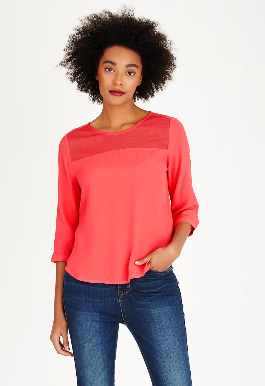ONLY - Wonder 3/4 Sleeve Top Coral
