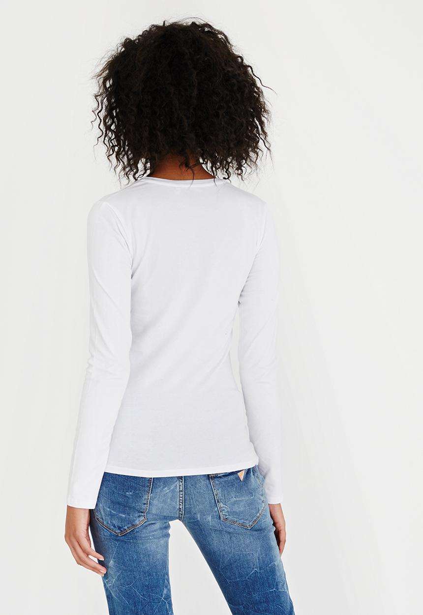 GUESS - Guess Fine Lines Logo Tee White