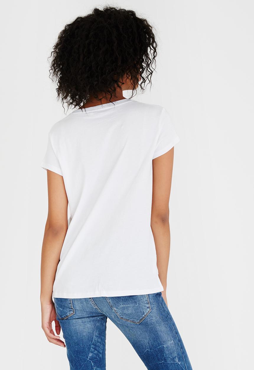 GUESS - Guess Triangle Logo Tee White