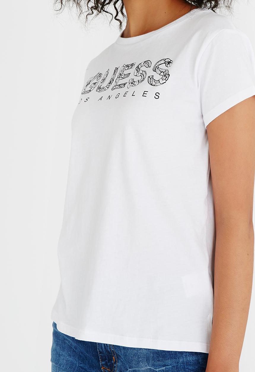 GUESS - Guess Triangle Logo Tee White
