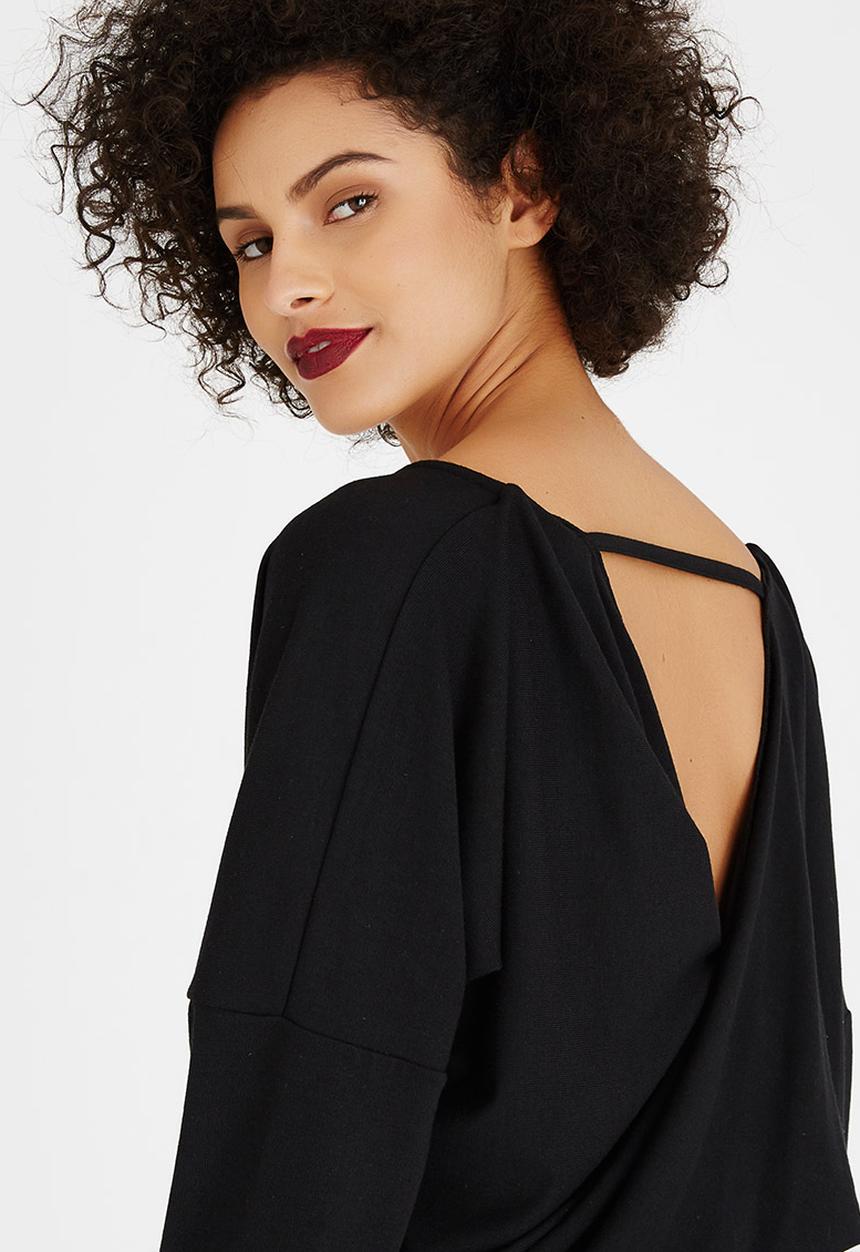 Bombshell - Wrap Blouse Black