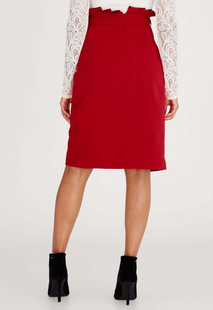 STYLE REPUBLIC - Wrap Midi Skirt Red