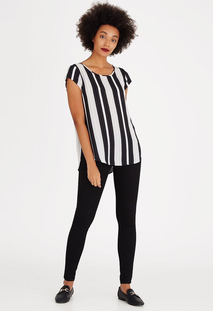 ONLY - Nova Lux Short Sleeve Top Black