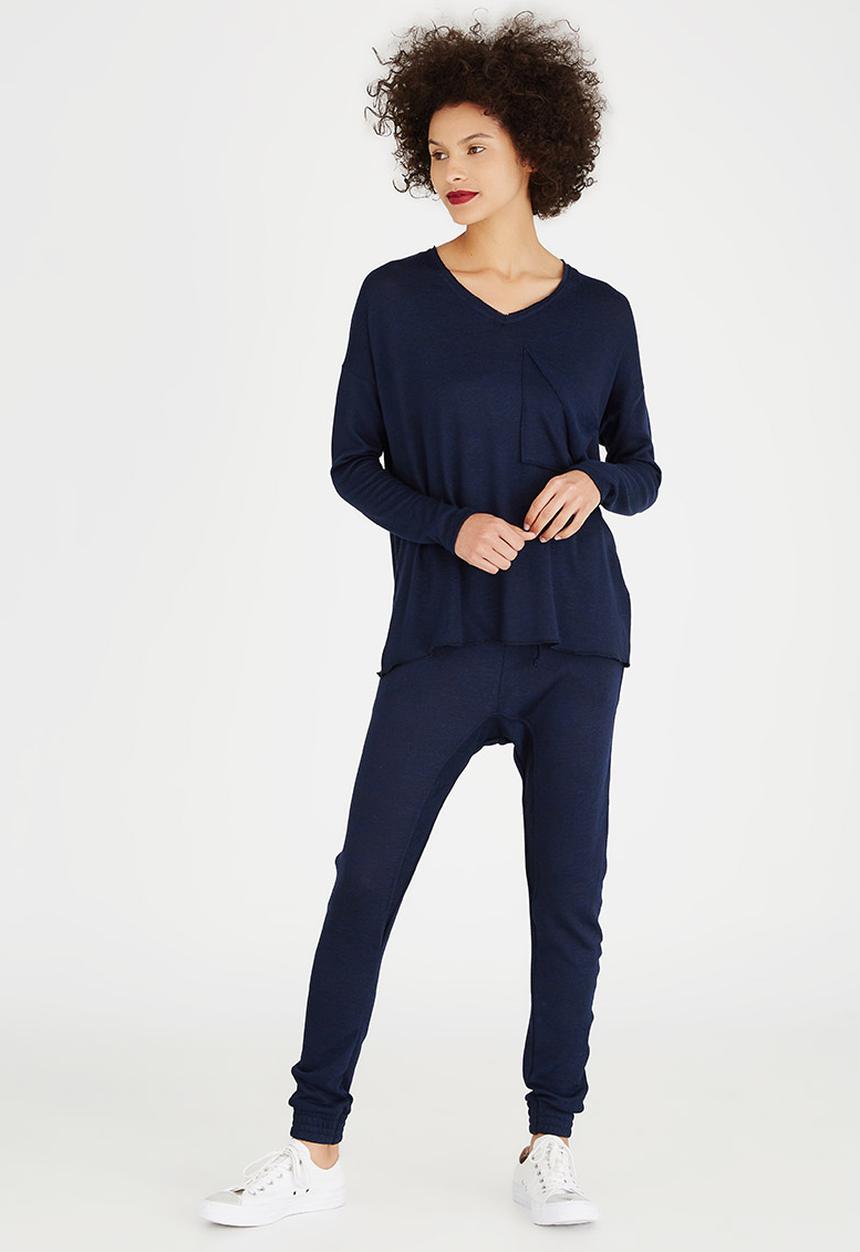 Slick - Zea Styled Box Top Navy
