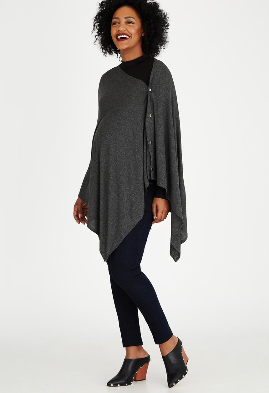 edit Maternity - Feeding Poncho Dark Grey