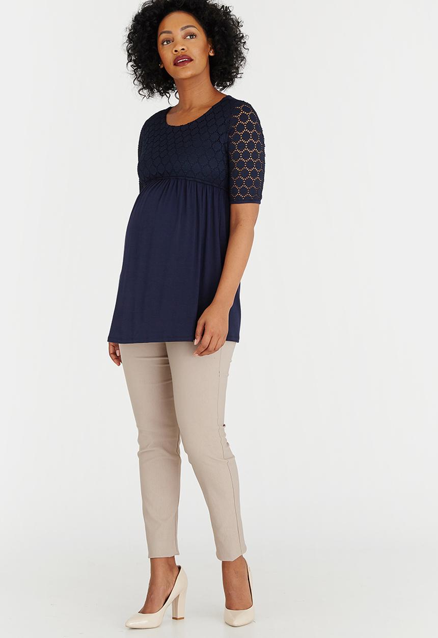 Cherry Melon - Lace Skater Top Navy