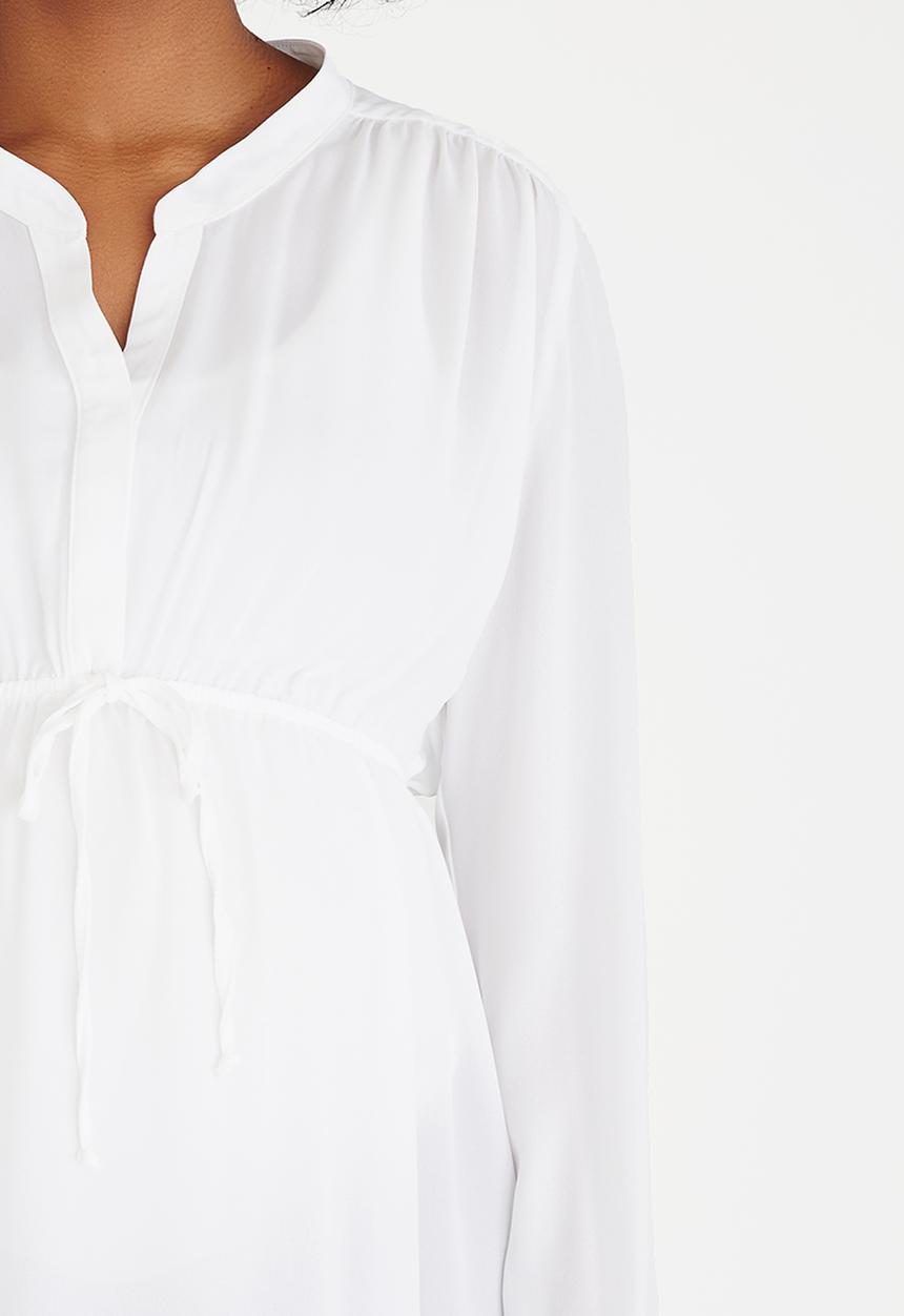 Cherry Melon - Mandarin Collar Shirt White