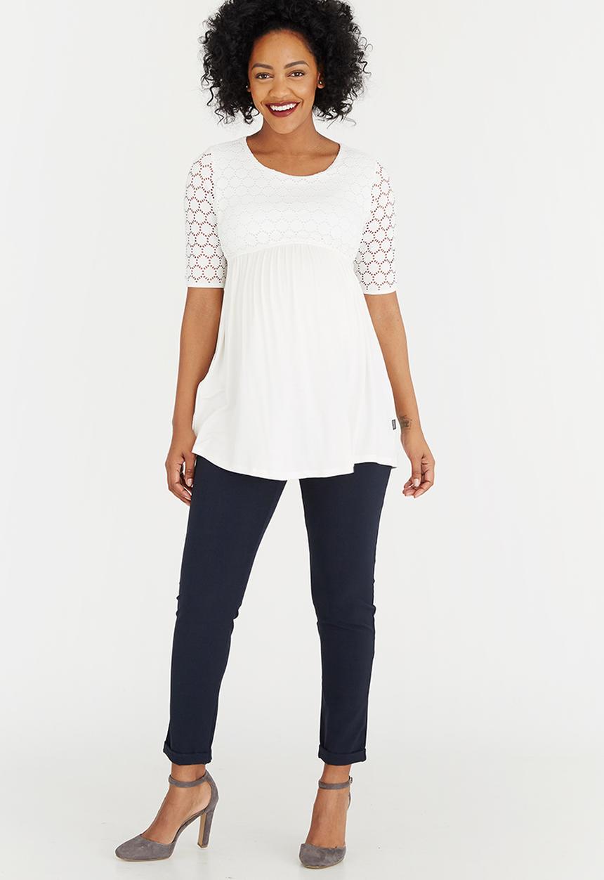 Cherry Melon - Lace Skater Top White