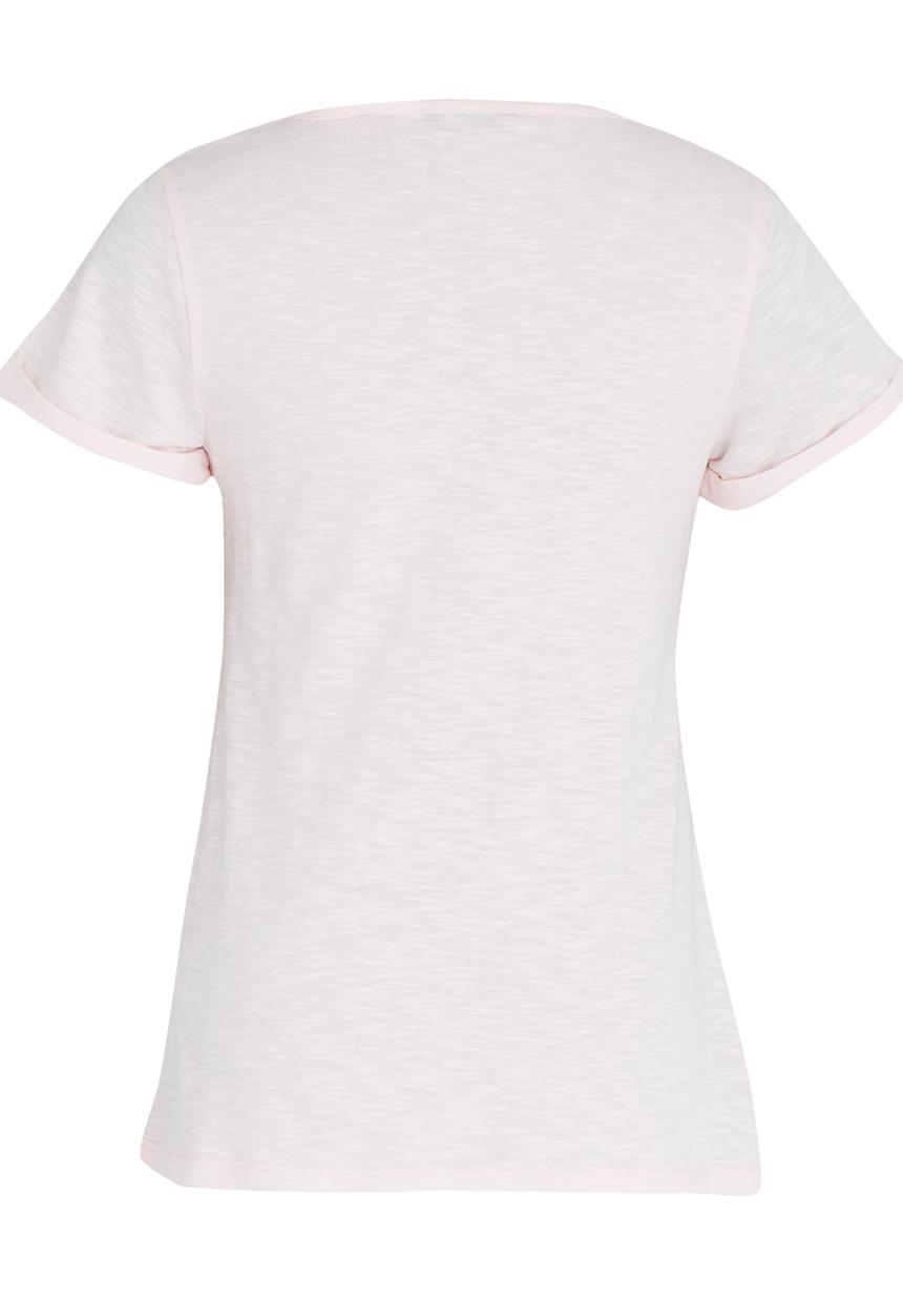 GUESS - High Low Printed Tee Pale Pink