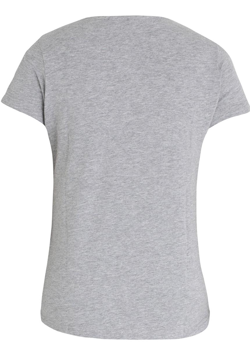 Name It - Girls Printed Short Sleeve Tee Grey Melange