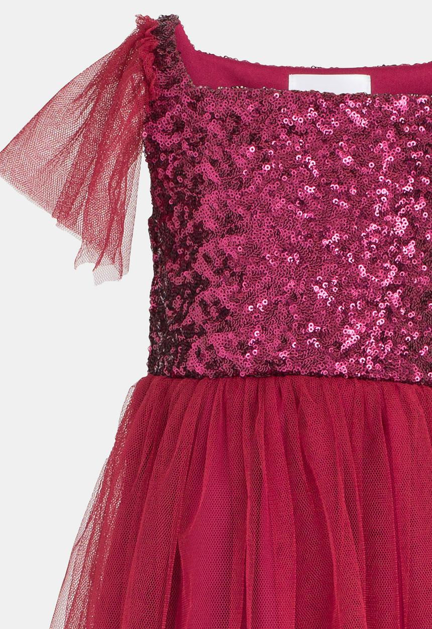 See-Saw - Sequin Dresses Burgundy