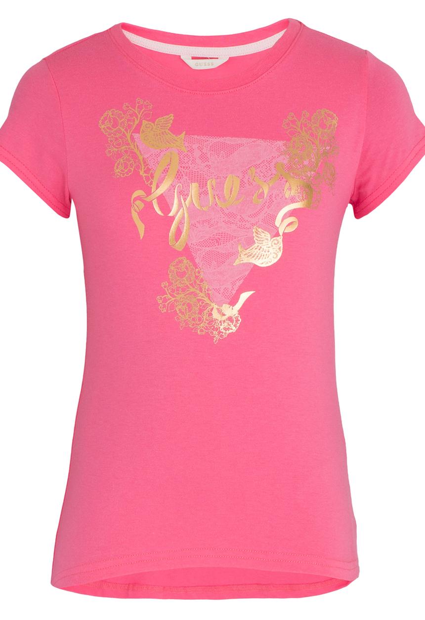 GUESS - Ribbon Tri Tee Mid Pink