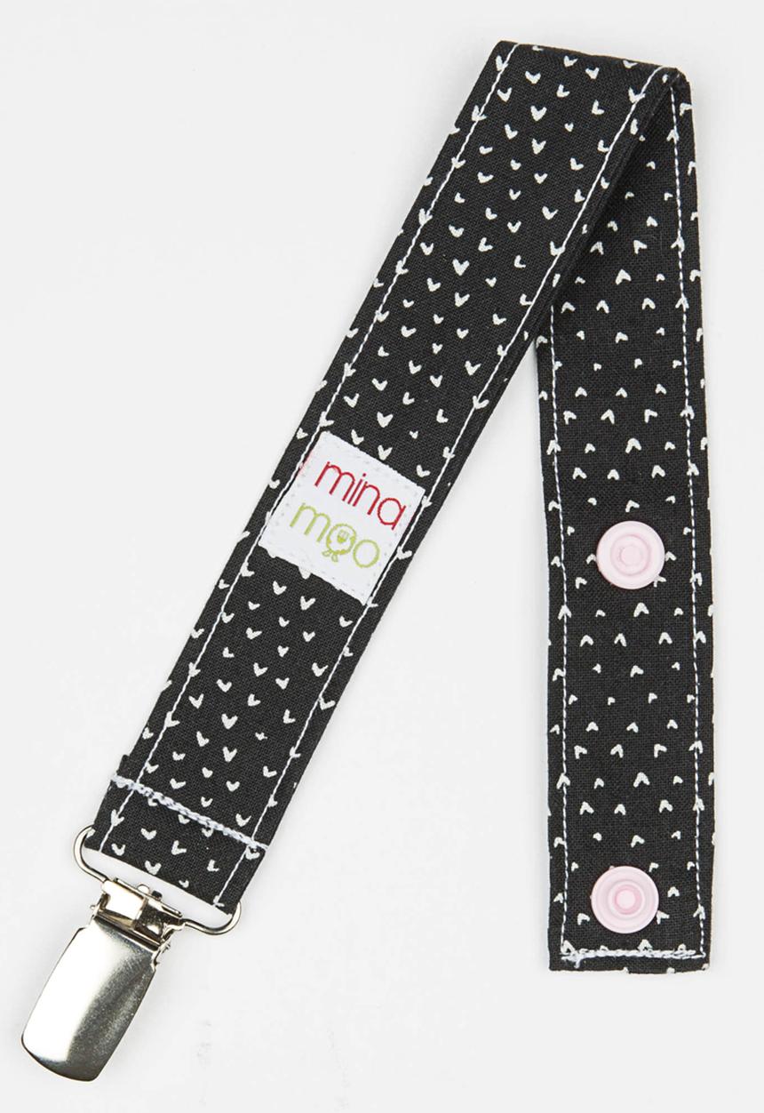 Mina Moo - Tiny Hearts Dummy Clip Black