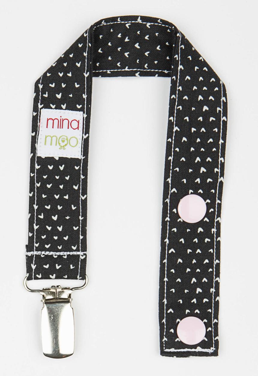 Mina Moo - Tiny Hearts Dummy Clip Black