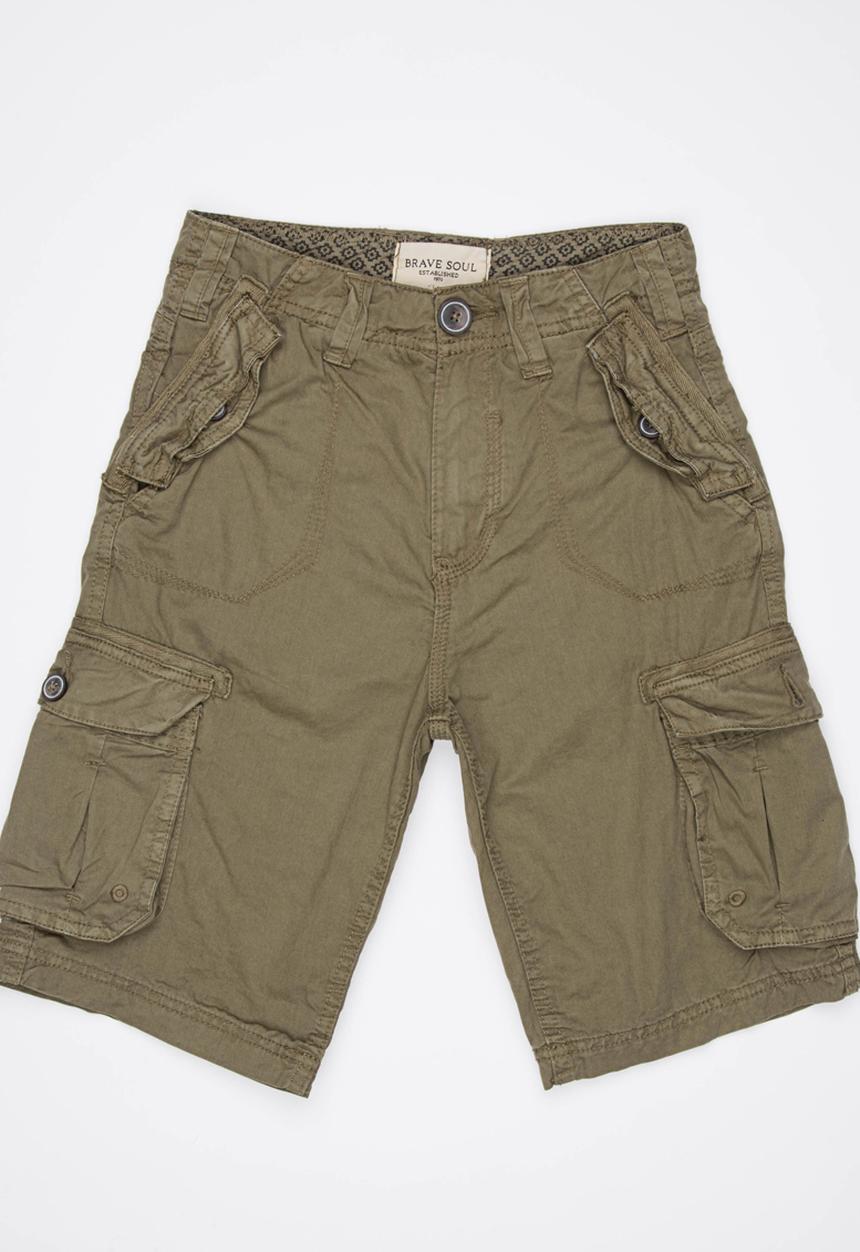 Brave Soul - Cargo Shorts Khaki Green