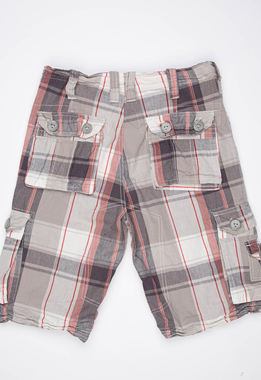 Brave Soul - Check Shorts Dark Red