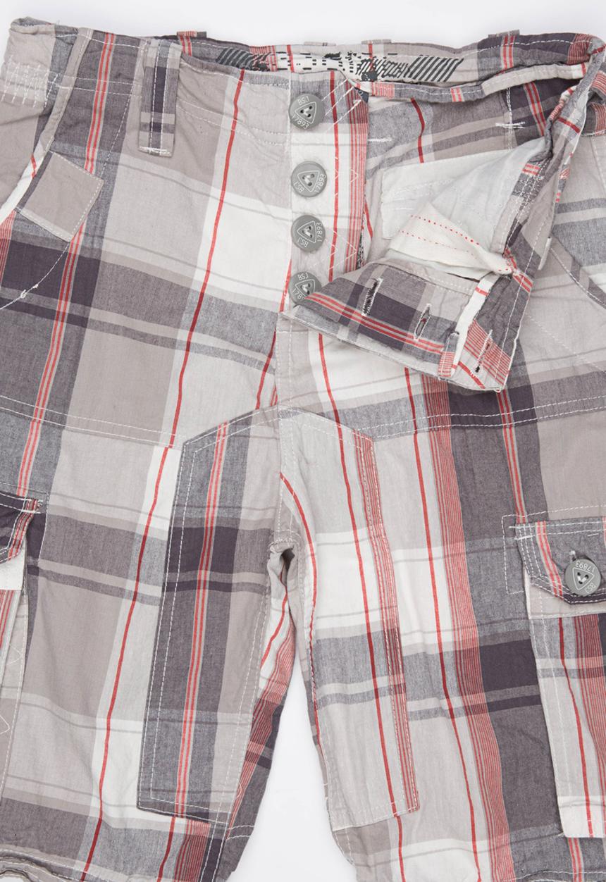 Brave Soul - Check Shorts Dark Red